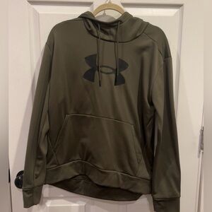 Under Armour Olive Green Hoodie with Black Logo